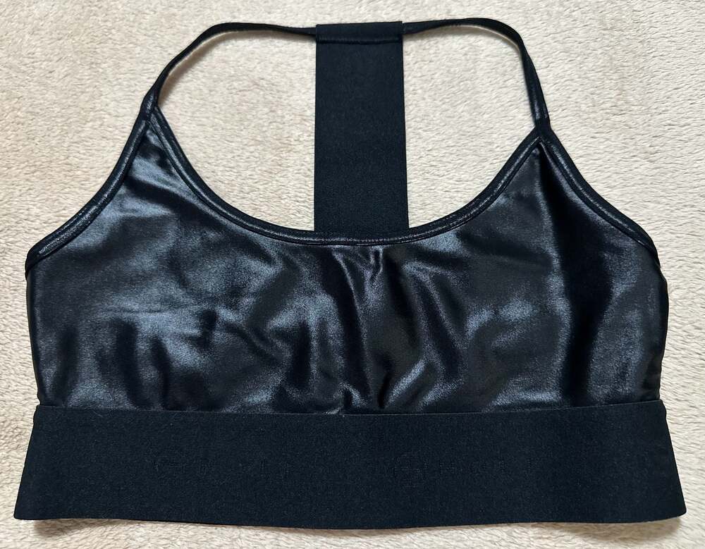 Noli Black Liquid T-Back Sports Bra Size S